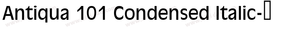 Antiqua 101 Condensed Italic字体转换